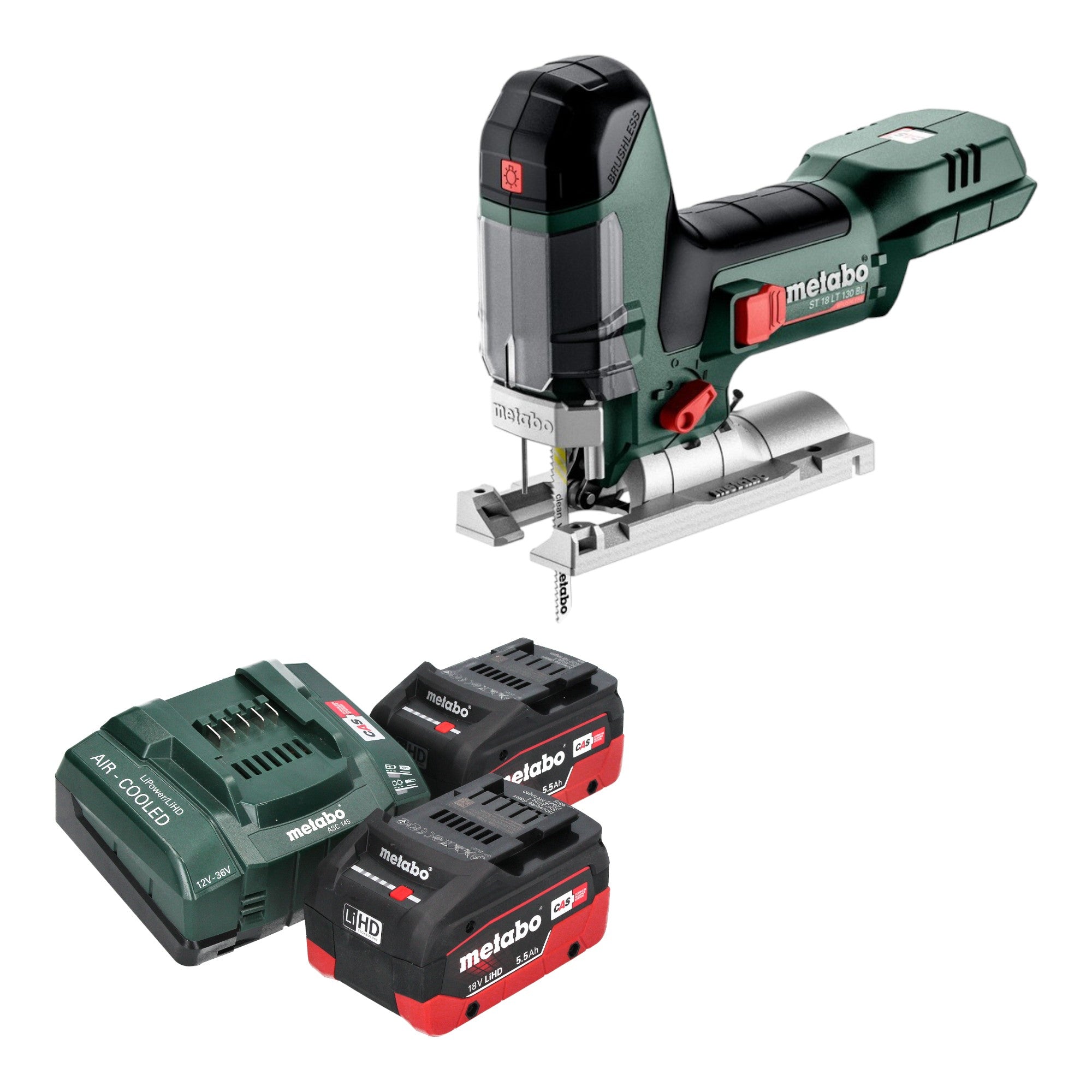 Metabo ST 18 LT 130 BL Akku Stichsaege 18 V 130 mm Brushless 2x LiHD Akku 5 5 Ah Ladegeraet 0 - toolbrothers