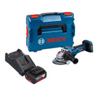 Bosch GWS 18V-15 PSC Professional cordless angle grinder 18 V 125 mm BITURBO Brushless + 1x rechargeable battery 5.0 Ah + charger + L-Boxx