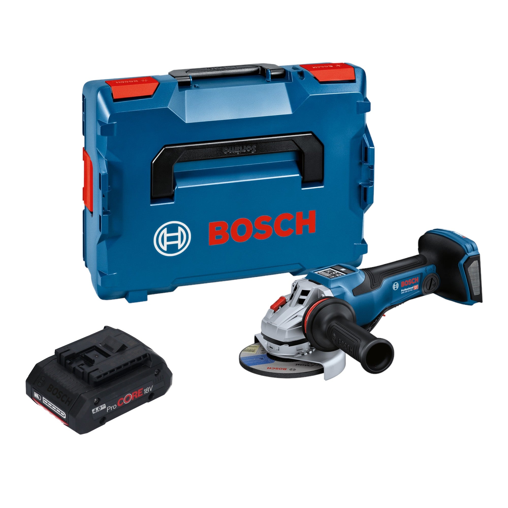 Bosch GWS 18V 15 PSC Professional Akku Winkelschleifer 18 V 125 mm BITURBO Brushless 1x ProCORE Akku 4 0 Ah L Boxx ohne Ladegeraet 0 - toolbrothers