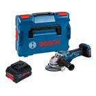 Bosch GWS 18V-15 PSC Profesjonalna akumulatorowa szlifierka kątowa 18 V 125 mm BITURBO Brushless + 1x akumulator ProCORE 8,0 Ah + L-Boxx - bez ładowarki