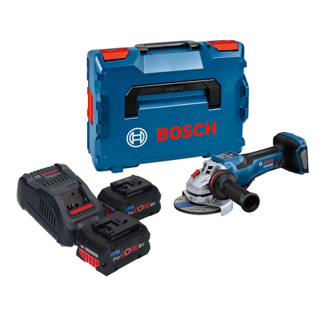 Bosch GWS 18V-15 PSC Smerigliatrice angolare professionale a batteria 18 V 125 mm BITURBO Brushless + 2x batteria ProCORE 8,0 Ah + caricatore + L-Boxx