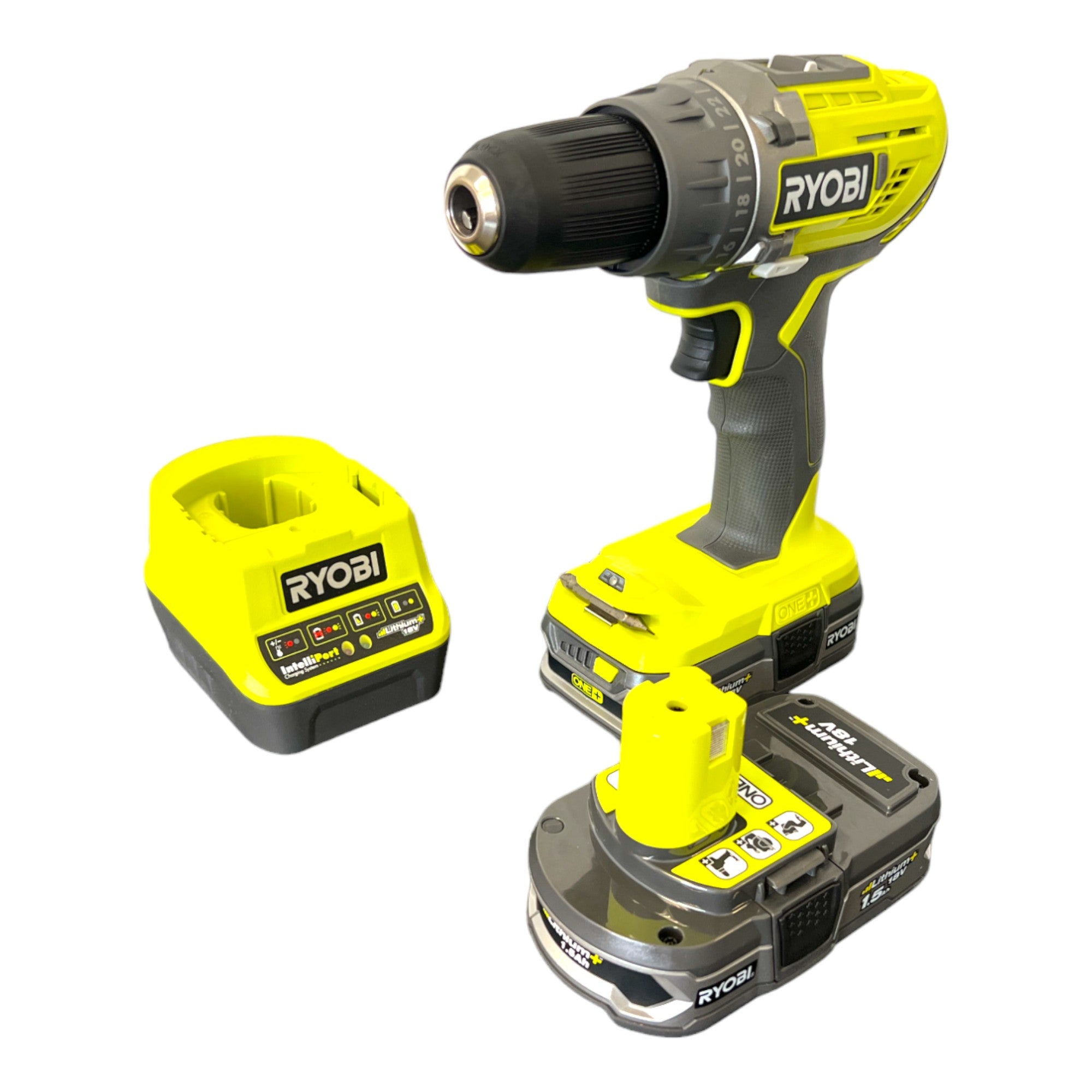 RYOBI R18DD3 215S Akku Bohrschrauber 18 V 50 Nm 5133003774 2x Akku 1 5 Ah Ladegeraet Tasche 1 - toolbrothers