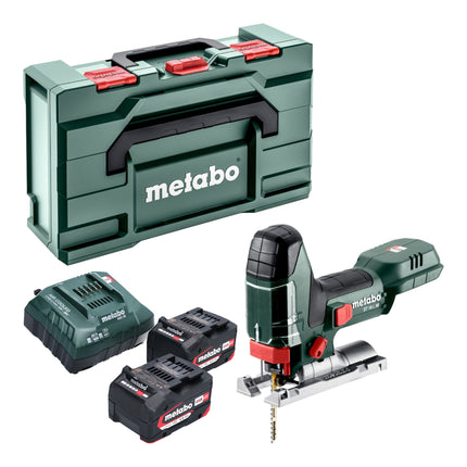 Metabo ST 18 L 90 seghetto alternativo a batteria 18 V 90 mm + 2x batteria 4,0 Ah + caricabatterie + metabox