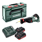 Metabo SSEP 18 LT sega alternativa a batteria 18 V 32 mm + 2x batteria LiHD 4,0 Ah + caricatore + metabox