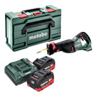 Metabo SSEP 18 LT sega alternativa a batteria 18 V 32 mm + 2x batteria LiHD 8,0 Ah + caricatore + metabox