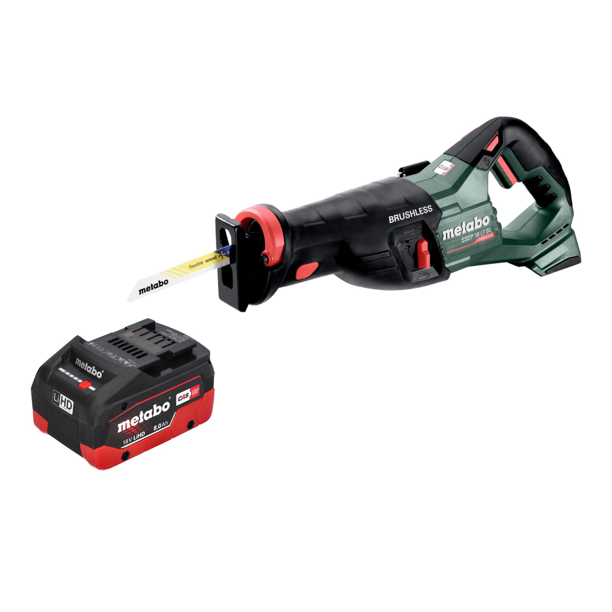 Metabo SSEP 18 LT BL Akku Saebelsaege 18 V 32 mm Brushless 1x LiHD Akku 8 0 Ah ohne Ladegeraet 0 - toolbrothers