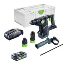 Festool KHC 18 EB-Basic cordless combihammer 18 V 2.6 J SDS-Plus Brushless + 1x rechargeable battery 4.0 Ah + quick charger + systainer