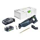 Festool RSC 18 EB-Basic Sega a gattopardo a batteria 18 V Brushless + 1x batteria 4,0 Ah + caricabatteria rapido + Systainer