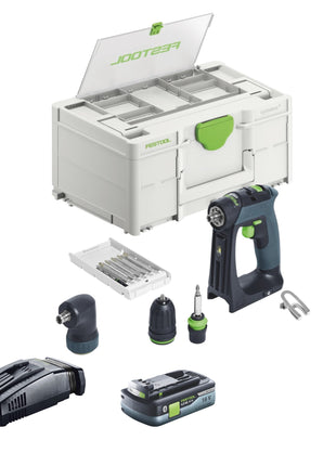 Festool CXS 18-Basic-Set Akku Bohrschrauber 18 V 40 Nm Brushless + 1x Akku 4,0 Ah + Schnellladegerät + Systainer