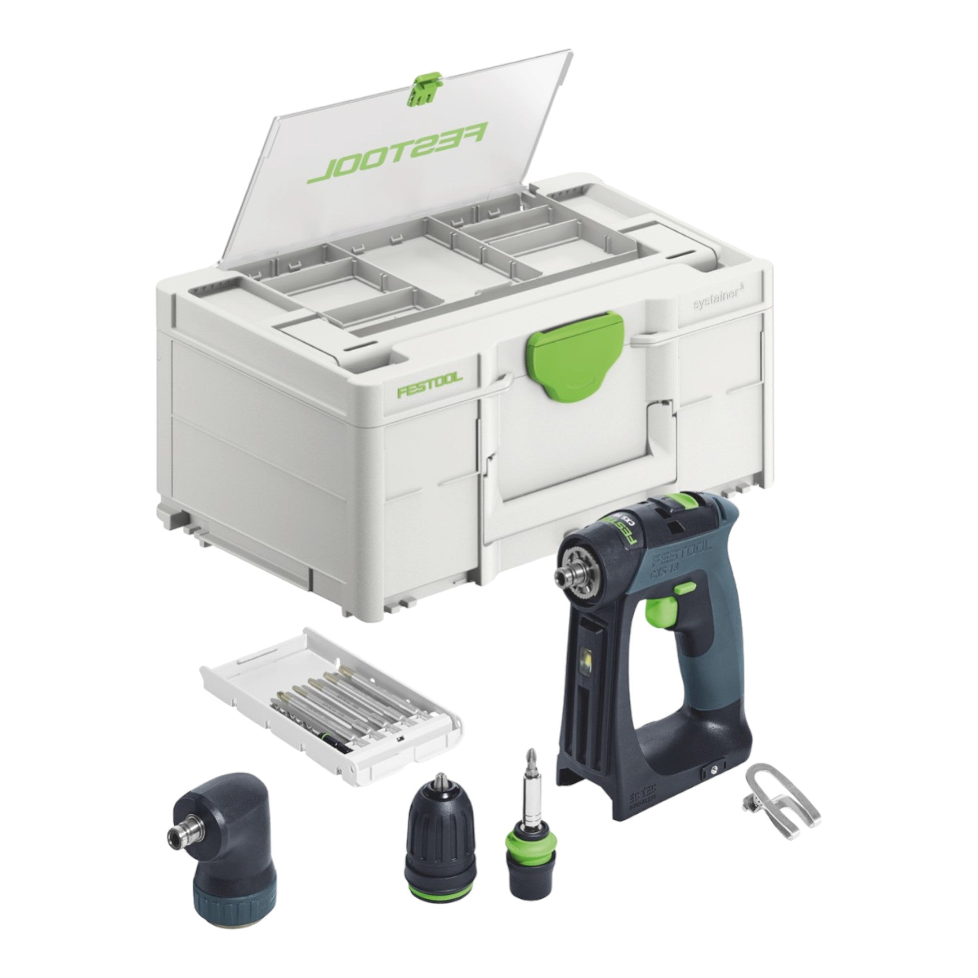 Festool CXS 18 Basic Set Akku Bohrschrauber 18 V 40 Nm Brushless 2x Akku 4 0 Ah Schnellladegeraet Systainer 1 - toolbrothers