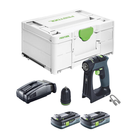 Trapano avvitatore a batteria Festool CXS 18-Basic 18 V 40 Nm brushless + 2x batteria ricaricabile 4,0 Ah + caricatore rapido + systainer