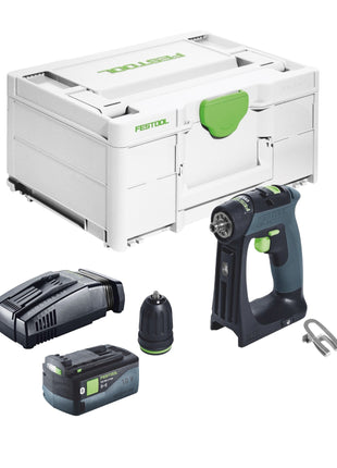 Trapano avvitatore a batteria Festool CXS 18-Basic 18 V 40 Nm brushless + 1x batteria ricaricabile 5,0 Ah + caricatore rapido + systainer