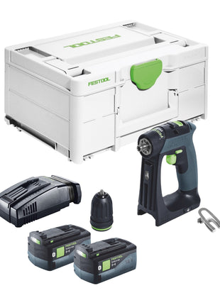 Trapano avvitatore a batteria Festool CXS 18-Basic 18 V 40 Nm brushless + 2x batteria ricaricabile 5,0 Ah + caricatore rapido + systainer