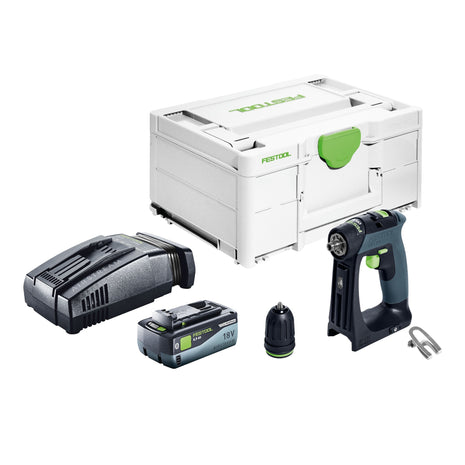 Festool CXS 18-Basic taladro atornillador inalámbrico 18 V 40 Nm sin escobillas + 1x batería 8,0 Ah + cargador rápido + systainer