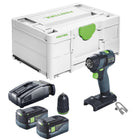 Festool TXS 18-Basic cordless drill driver 18 V 40 Nm brushless + 2x battery 5.0 Ah + quick charger + systainer