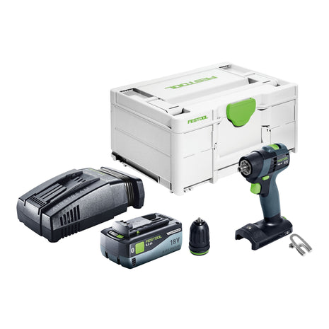 Festool TXS 18-Basic Perceuse-visseuse sans fil 18 V 40 Nm Brushless + 1x batterie 8,0 Ah + chargeur rapide + Systainer