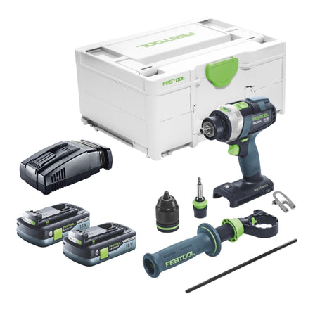 Festool TPC 18/4 I-Basic taladro percutor a batería 18 V 75 Nm + 2x baterías 4,0 Ah + cargador rápido + systainer