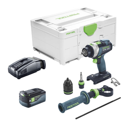 Festool TPC 18/4 I-Basic akumulatorowa wiertarko-wkrętarka udarowa 18 V 75 Nm + 1x akumulator 5,0 Ah + szybka ładowarka + systainer