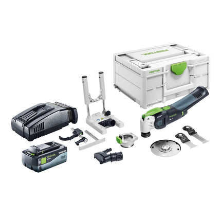 Festool VECTURO OSC 18 Basic Set di utensili oscillanti a batteria 18 V Starlock Max Brushless + 1x batteria 8,0 Ah + caricatore rapido + systainer