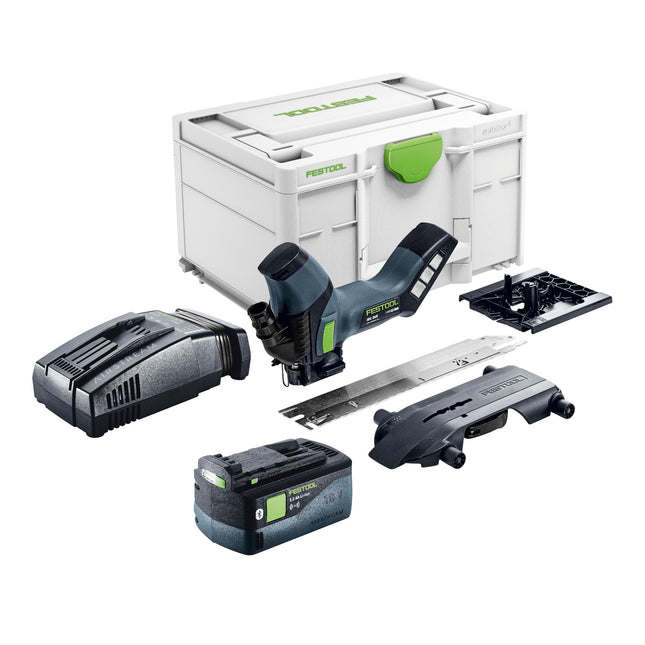 Festool ISC 240 EB-Basic sierra aisladora sin cable 18 V 240 mm + 1x batería recargable 5,0 Ah + cargador rápido + Systainer