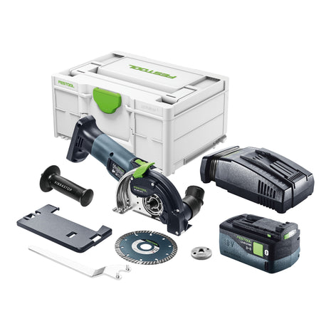 Festool DSC-AGC 18-125 FH EB-Basic Akku Freihandtrennsystem 18 V 125 mm Brushless + 1x Akku 5,0 Ah + Schnellladegerät + Systainer