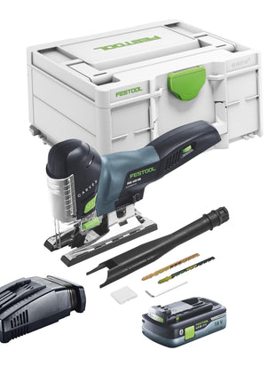 Festool CARVEX PSC 420 EB-Basic cordless pendulum action jigsaw 18 V 120 mm brushless + 1x rechargeable battery 4.0 Ah + quick charger + Systainer