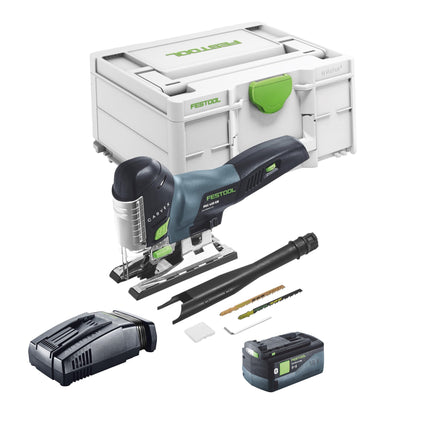 Festool CARVEX PSC 420 EB-Basic sierra de calar pendular sin cable 18 V 120 mm sin escobillas + 1x batería recargable 5,0 Ah + cargador rápido + Systainer