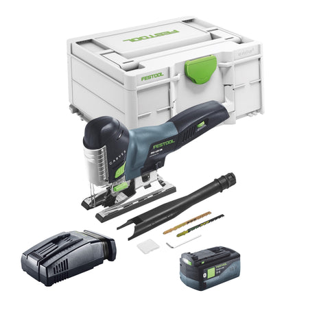 Festool CARVEX PSC 420 EB-Basic sierra de calar pendular a batería 18 V 120 mm sin escobillas + 1x batería 5,0 Ah + cargador rápido + systainer