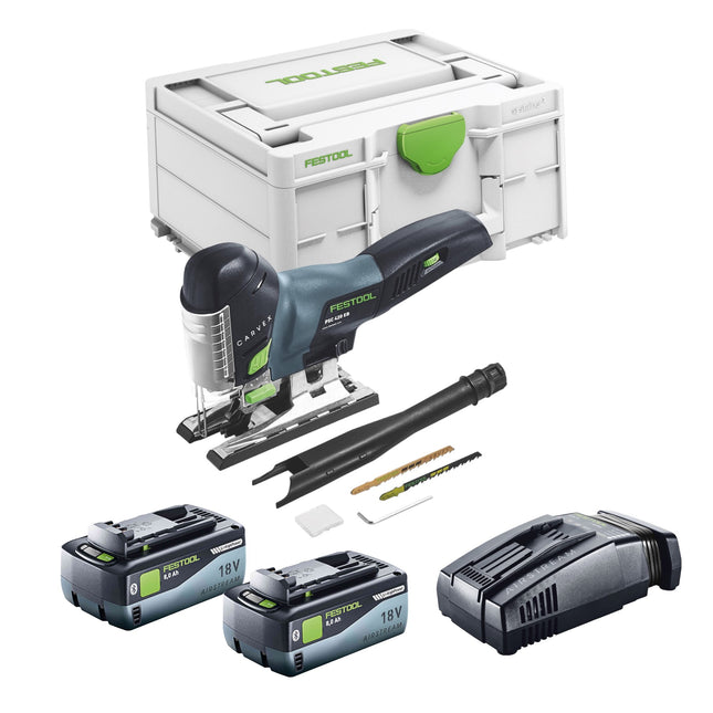 Festool CARVEX PSC 420 Basic sierra de calar pendular sin cable 18 V 120 mm sin escobillas + 2x batería recargable 8,0 Ah + cargador rápido + Systainer