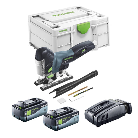 Festool CARVEX PSC 420 EB-Basic sierra de calar pendular a batería 18 V 120 mm sin escobillas + 2x batería 8,0 Ah + cargador rápido + systainer