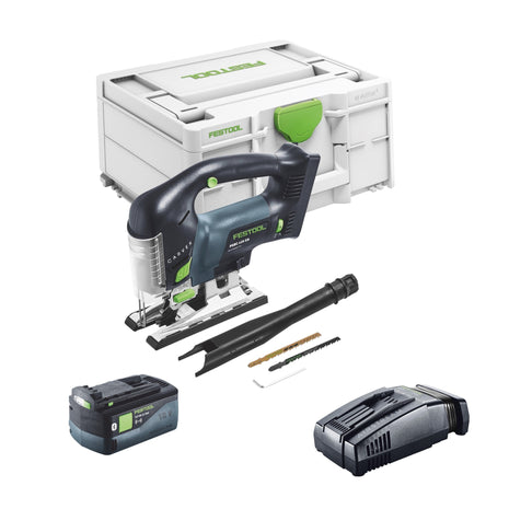 Festool CARVEX PSBC 420 EB-Basic cordless pendulum action jigsaw 18 V 120 mm brushless + 1x rechargeable battery 5.0 Ah + quick charger + Systainer