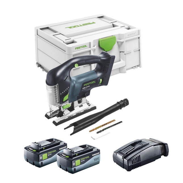 Festool CARVEX PSBC 420 Basic seghetto alternativo a pendolo a batteria 18 V 120 mm brushless + 2x batteria ricaricabile 8,0 Ah + caricatore rapido + Systainer