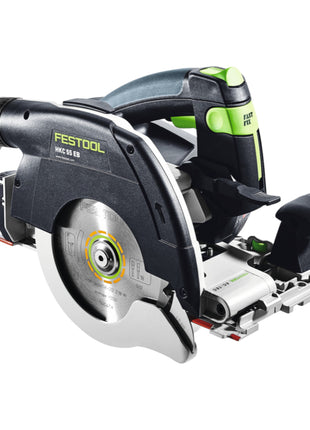 Sierra circular de mano Festool HKC 55 EB-Basic sin escobillas 18 V 160 mm + 2 baterías 4,0 Ah + cargador rápido + Systainer