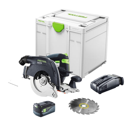 Festool HKC 55 EB-Basic cordless circular saw 18 V 160 mm brushless + 1x rechargeable battery 5.0 Ah + quick charger + Systainer