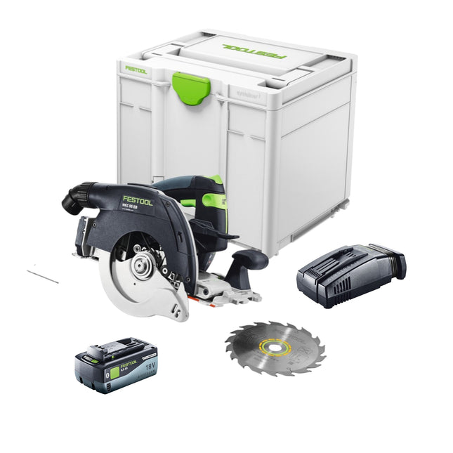 Festool HKC 55 Basic akumulatorowa pilarka tarczowa 18 V 160 mm bezszczotkowa + 1x akumulator 8,0 Ah + szybka ładowarka + Systainer