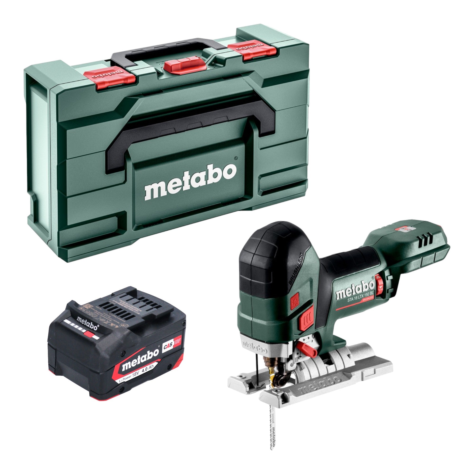 Metabo STA 18 LTX 150 BL Akku Stichsaege 18 V 150 mm Brushless 1x Akku 4 0 Ah Metabox ohne Ladegeraet 0 - toolbrothers