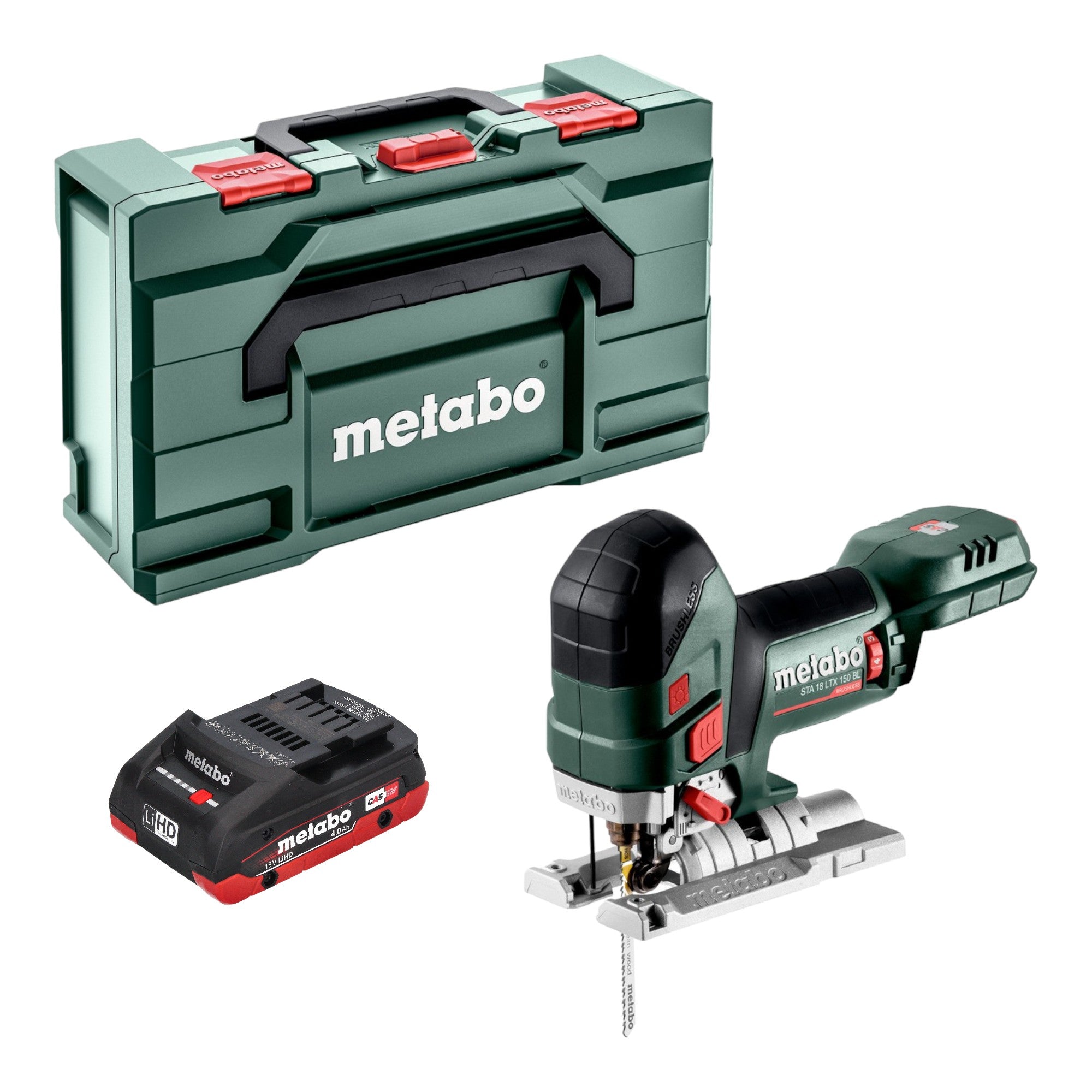 Metabo STA 18 LTX 150 BL Akku Stichsaege 18 V 150 mm Brushless 1x LiHD Akku 4 0 Ah Metabox ohne Ladegeraet 0 - toolbrothers