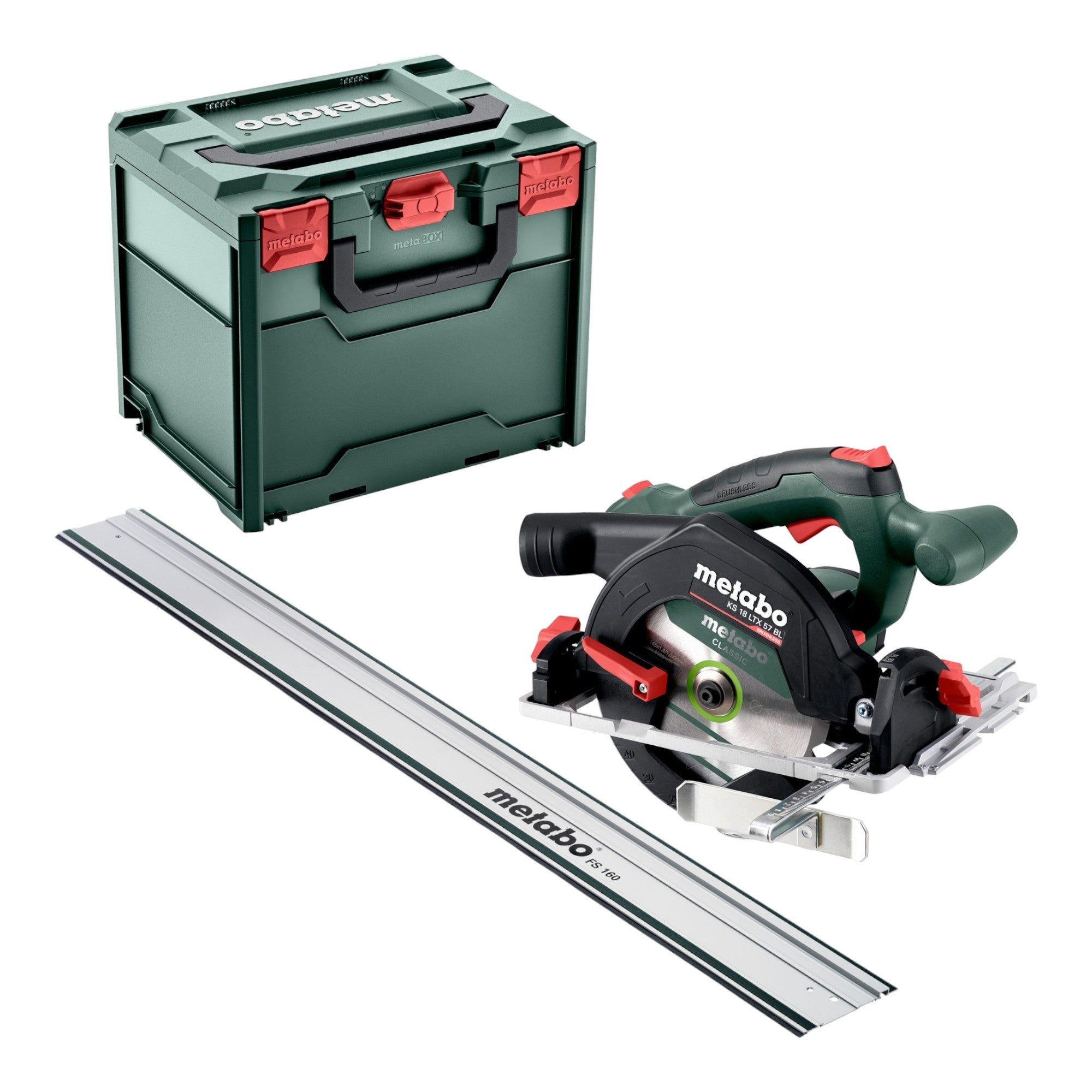 Metabo KS 18 LTX 57 BL Akku Handkreissaege 18 V 57 mm FS 160 Fuehrungsschiene 691222000 Metabox ohne Akku ohne Ladegeraet 0 - toolbrothers