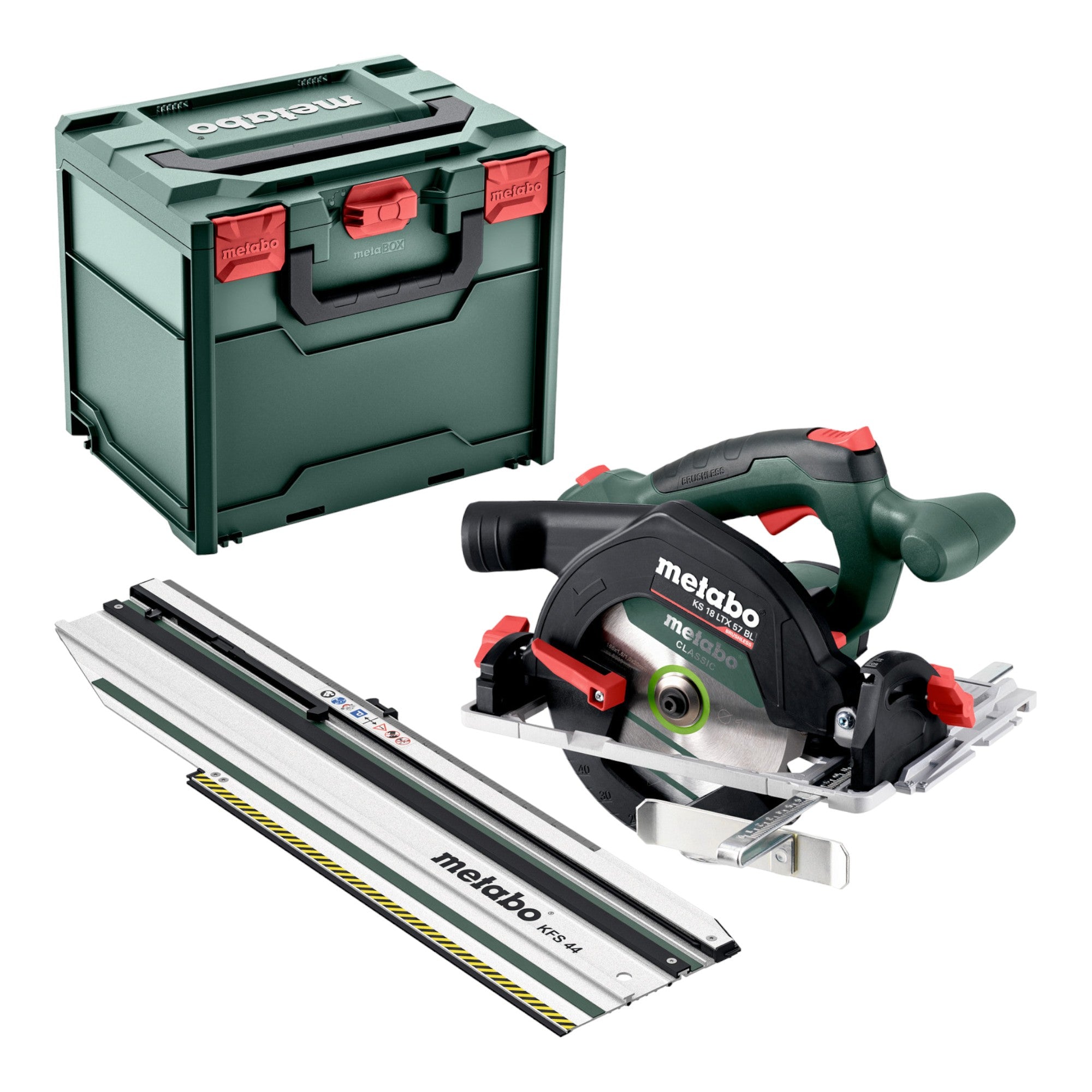 Metabo KS 18 LTX 57 BL Akku Handkreissaege 18 V 57 mm KFS 44 Kappschiene 440 mm 691223000 Metabox ohne Akku ohne Ladegeraet 0 - toolbrothers