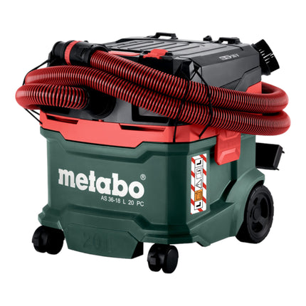 Metabo AS 36 18 L 20 PC cordless wet/dry vacuum cleaner 36 V ( 2x 18 V ) 20 L + 2x LiHD battery 10.0 Ah - without charger