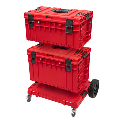Qbrick System ONE transport platform 2.0 Allterrain RED Ultra HD 750 x 542 x 223 mm 120 kg with metal swivel wheels and brake