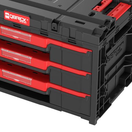 Qbrick System ONE Drawer 3 Toolbox 2.0 Toolbox 587 x 380 x 340 mm 27 l with three drawers