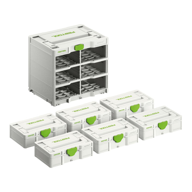 Festool rack SYS3-RK/6 M 337 set Systainer³ 6 pcs. ( 577816 ) for all Systainer³ S 76 variants