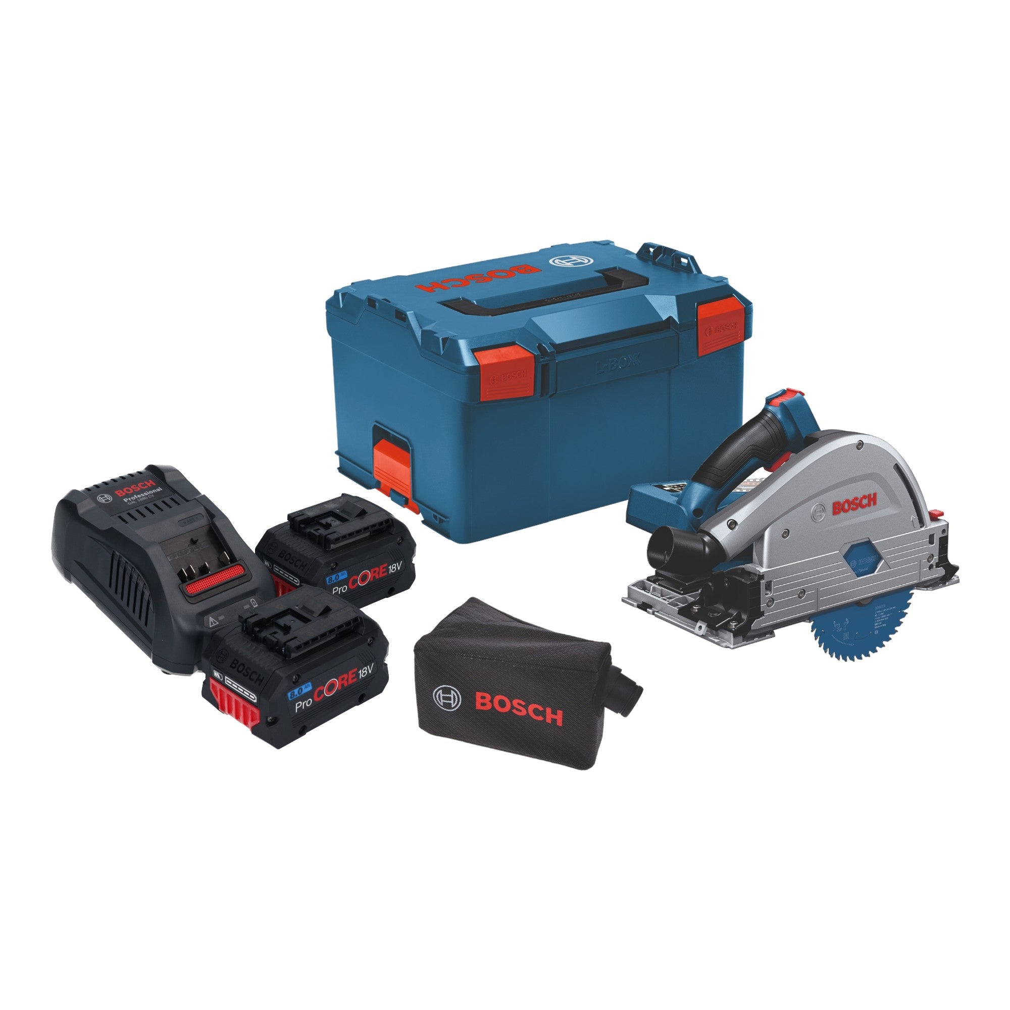 Bosch GKT 18V 52 GC Professional Akku Tauchsaege 18 V 140 mm BITURBO Brushless 2x ProCore Akku 8 0 Ah Ladegeraet Connectivity Modul L Boxx 0 - toolbrothers