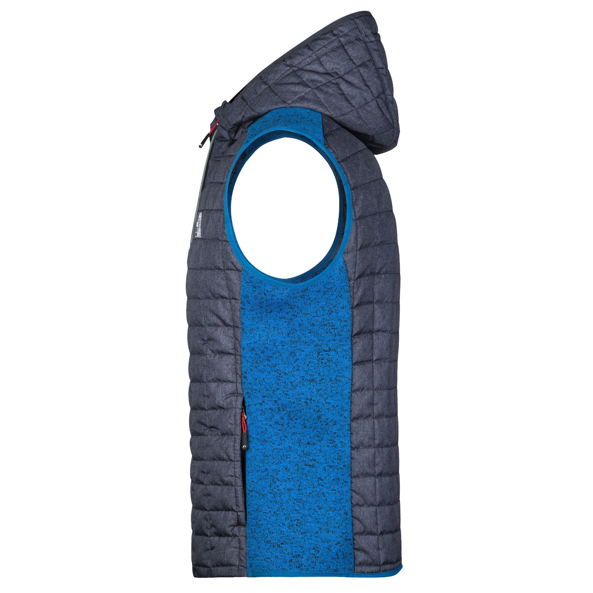 L Boxx Herren Hybrid Strickfleece Gilet Weste royal melange anthracite melange Groesse M 2 - toolbrothers
