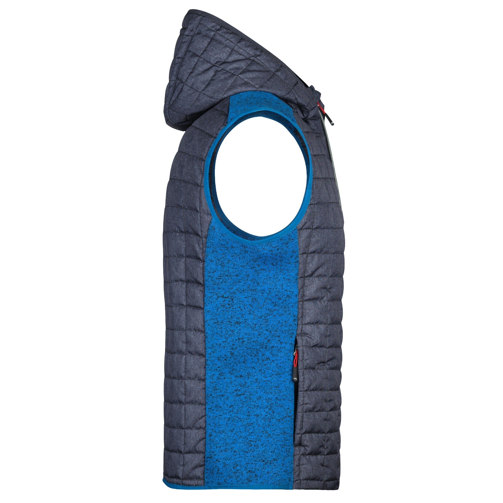 L Boxx Herren Hybrid Strickfleece Gilet Weste royal melange anthracite melange Groesse XL 3 - toolbrothers
