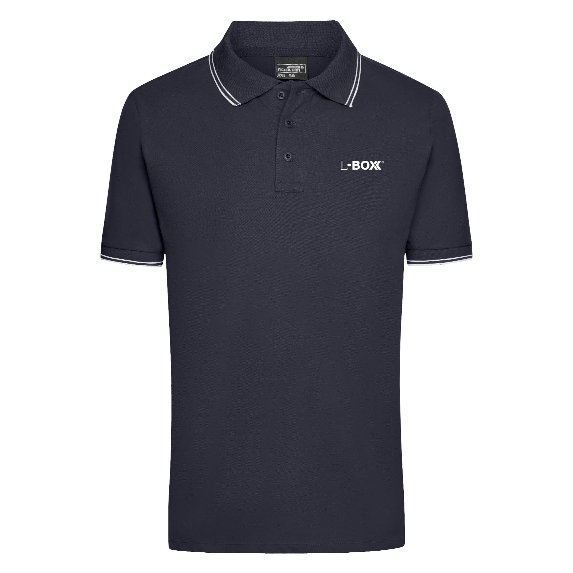 L Boxx Herren Polo Shirt navy white Groesse S 0 - toolbrothers