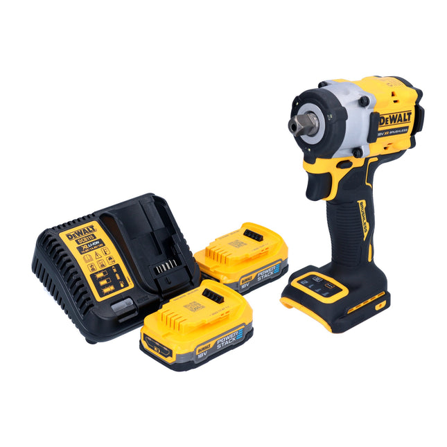 Llave de impacto sin cable DeWalt DCF 922 E2 18 V 406 Nm 1/2" sin escobillas + 2x batería Powerstack 1,7 Ah + cargador