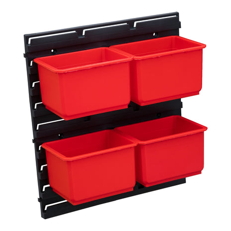 Toolbrothers Rhino Container Set No. 1 Pared de taller 39 x 35 cm con 4 contenedores para maletas RHINO