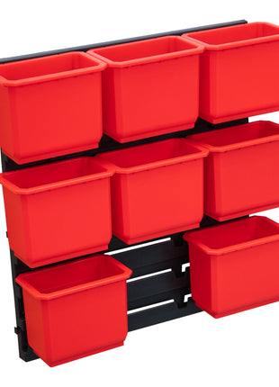 Toolbrothers RHINO Container Set nº 2 taller de pared 39 x 35 cm con 8 contenedores para maletas RHINO